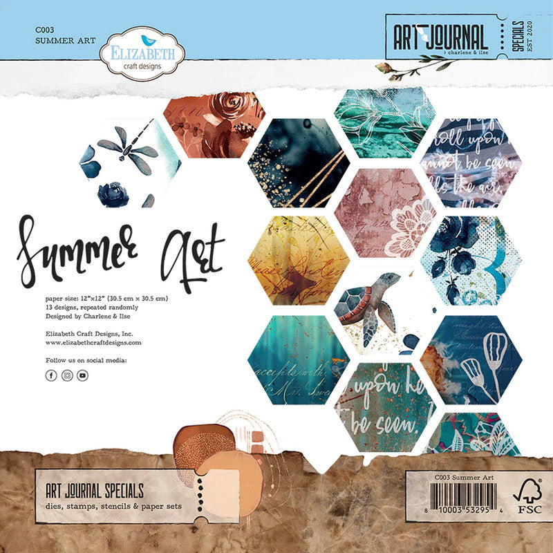 Elizabeth Craft Designs zomerkunstpapierpakket van 30 x 30 cm